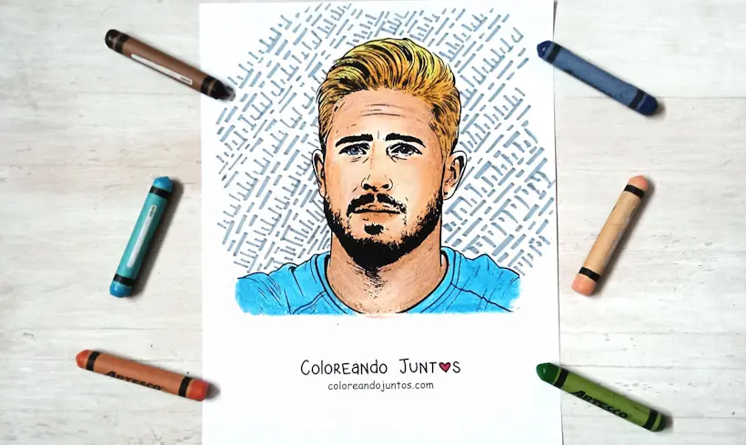 Sergio Ramos drawing colored by Coloring Together