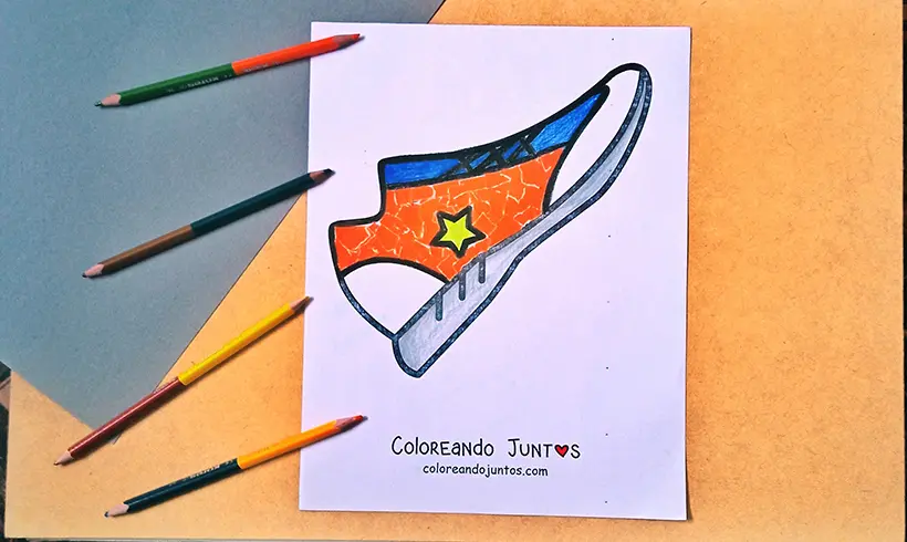Shoe picture colored by Coloring Together