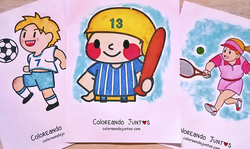 Sports drawings colored by Coloring Together
