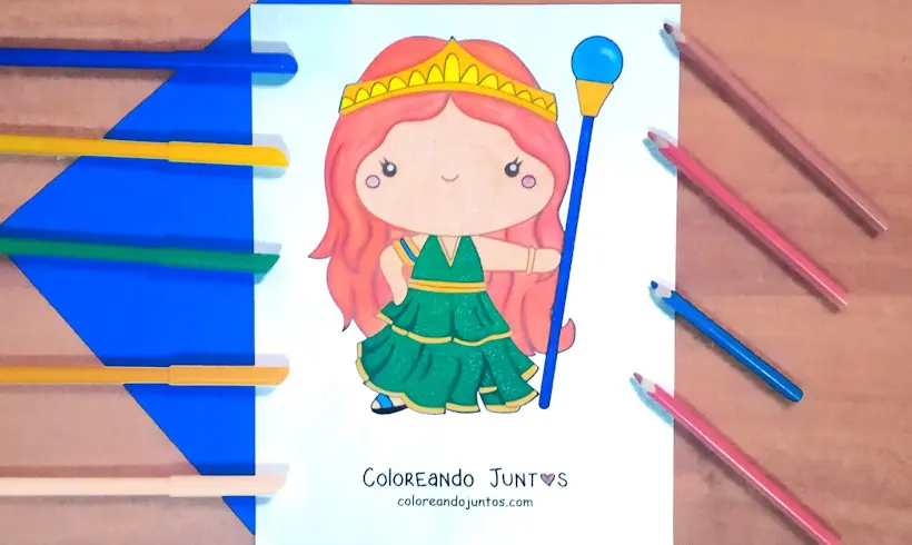 Drawing of the goddess Hera colored by Coloring Together