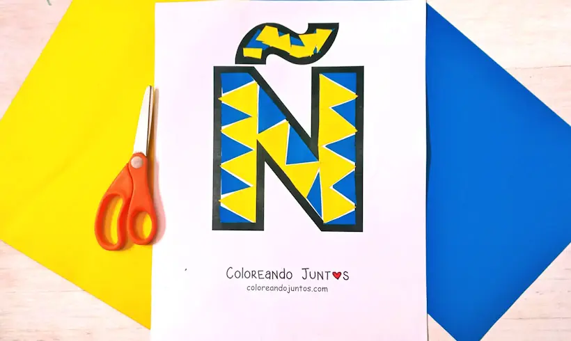 Letter Ñ colored by Coloring Together