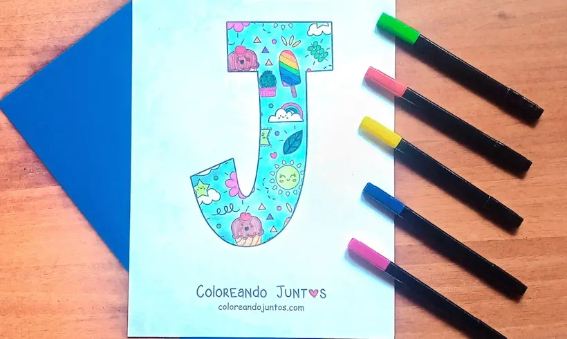 Letter J colored by Coloring Together