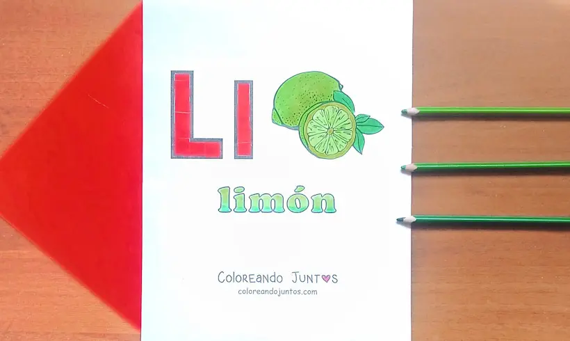 Drawing of the letter L colored by Coloring Together