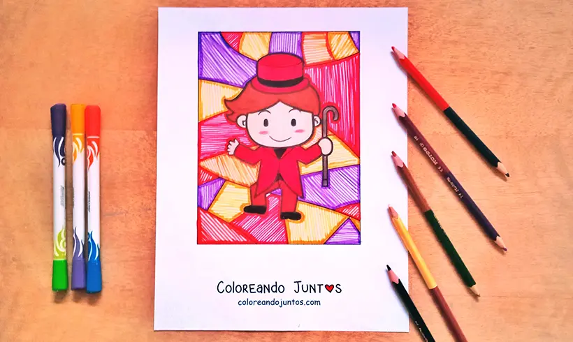 Drawing of a theater colored by Coloring Together