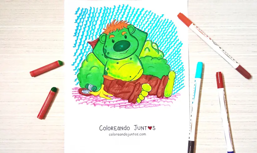 Troll drawing colored by Coloring Together