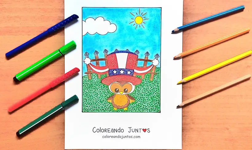 United States drawing colored by Coloring Together