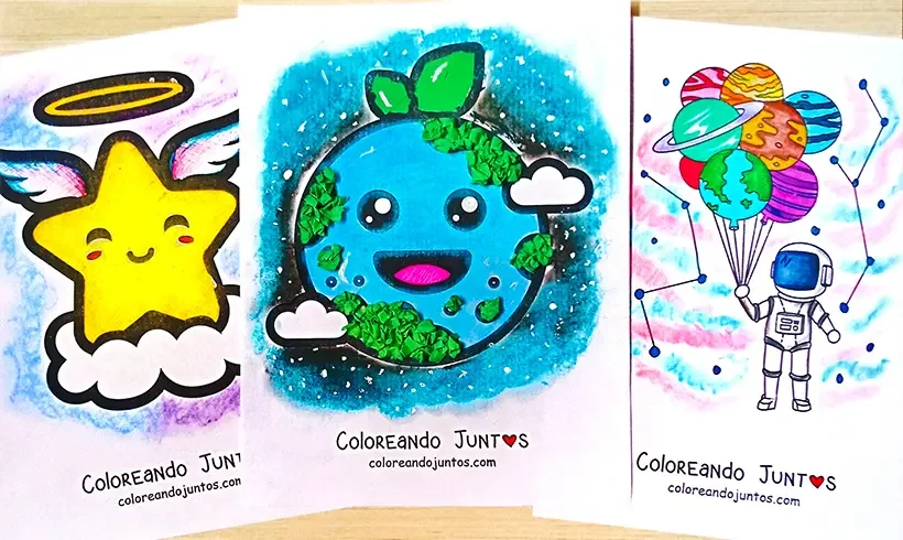 Universe drawings colored by Coloring Together