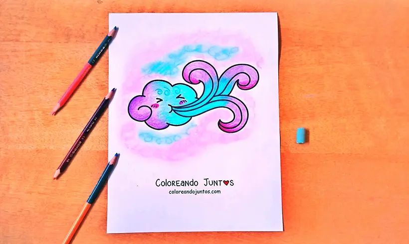Wind drawing colored by Coloring Together