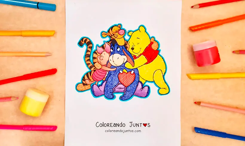 Winnie the Pooh drawing colored by Coloring Together