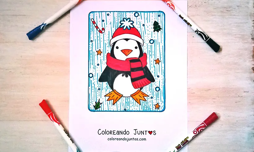 Winter picture colored by Coloring Together