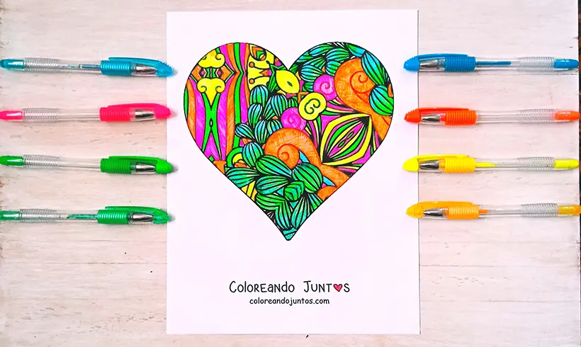 Drawing of a Zentangle mandala colored by Coloring Together