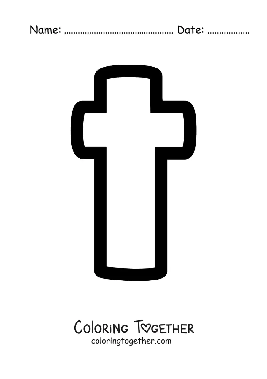 Coloring page of the lowercase letter T