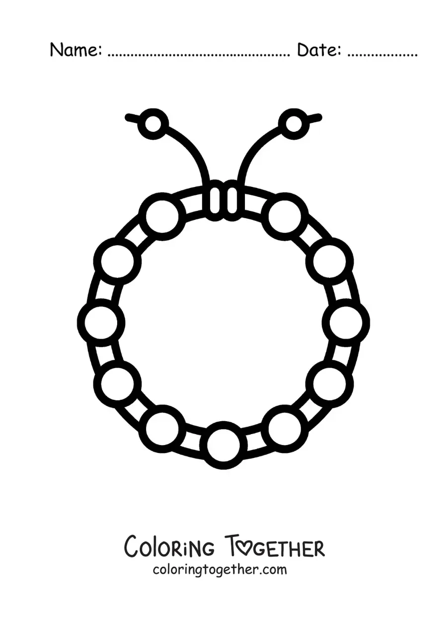 Coloring page of an easy bracelet