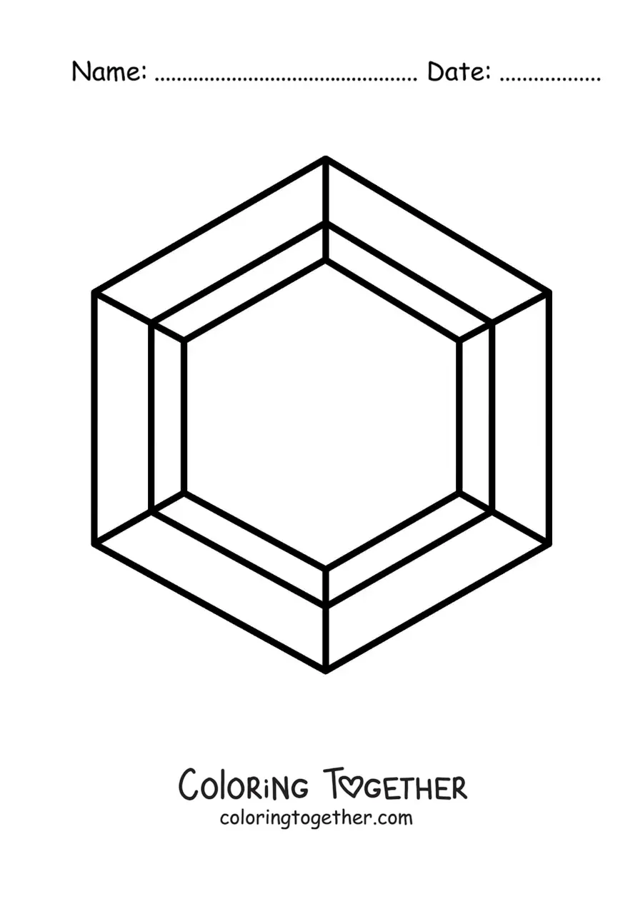 Coloring page of a gem