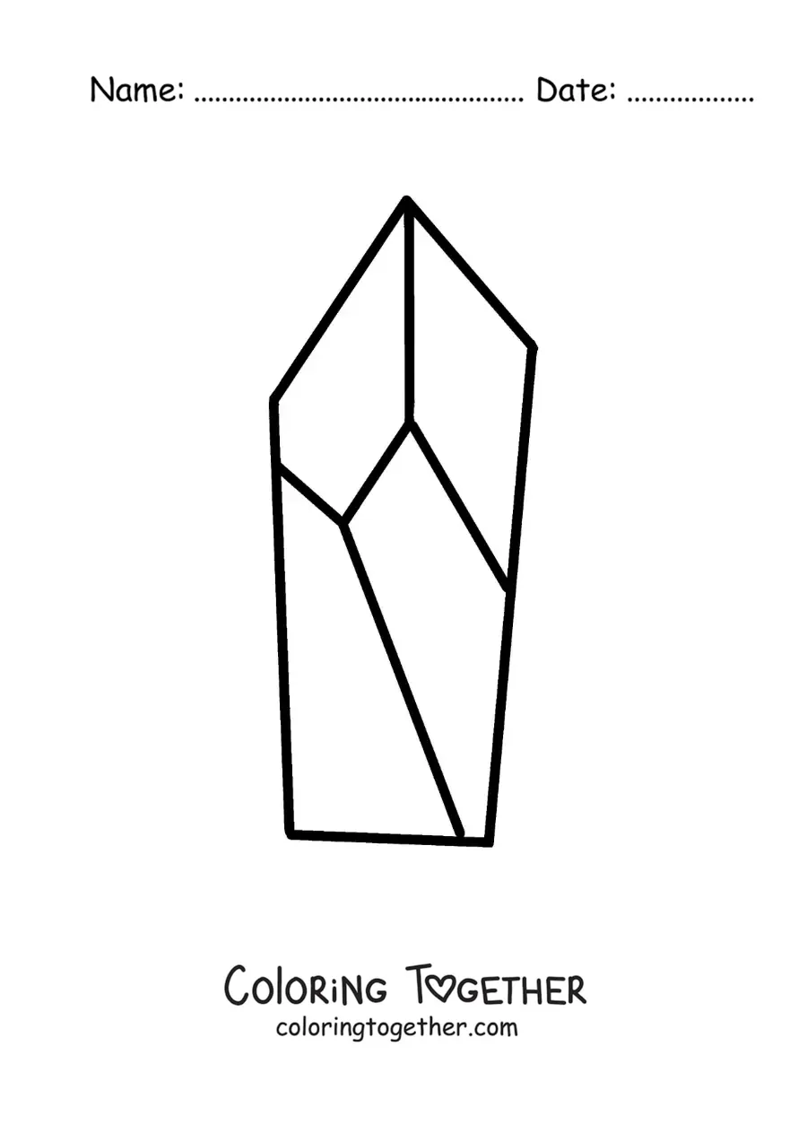 Coloring page of quartz