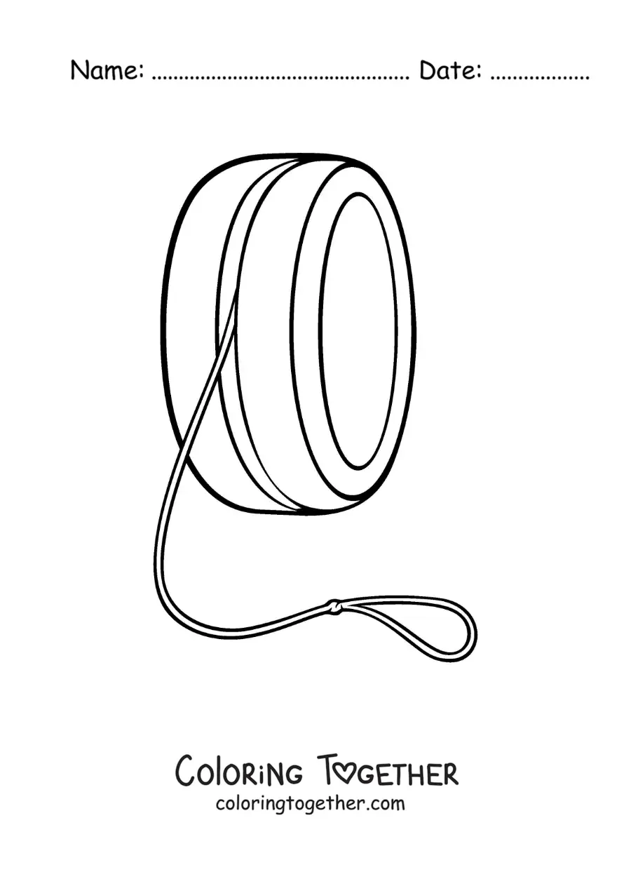 Coloring page of a big yo-yo