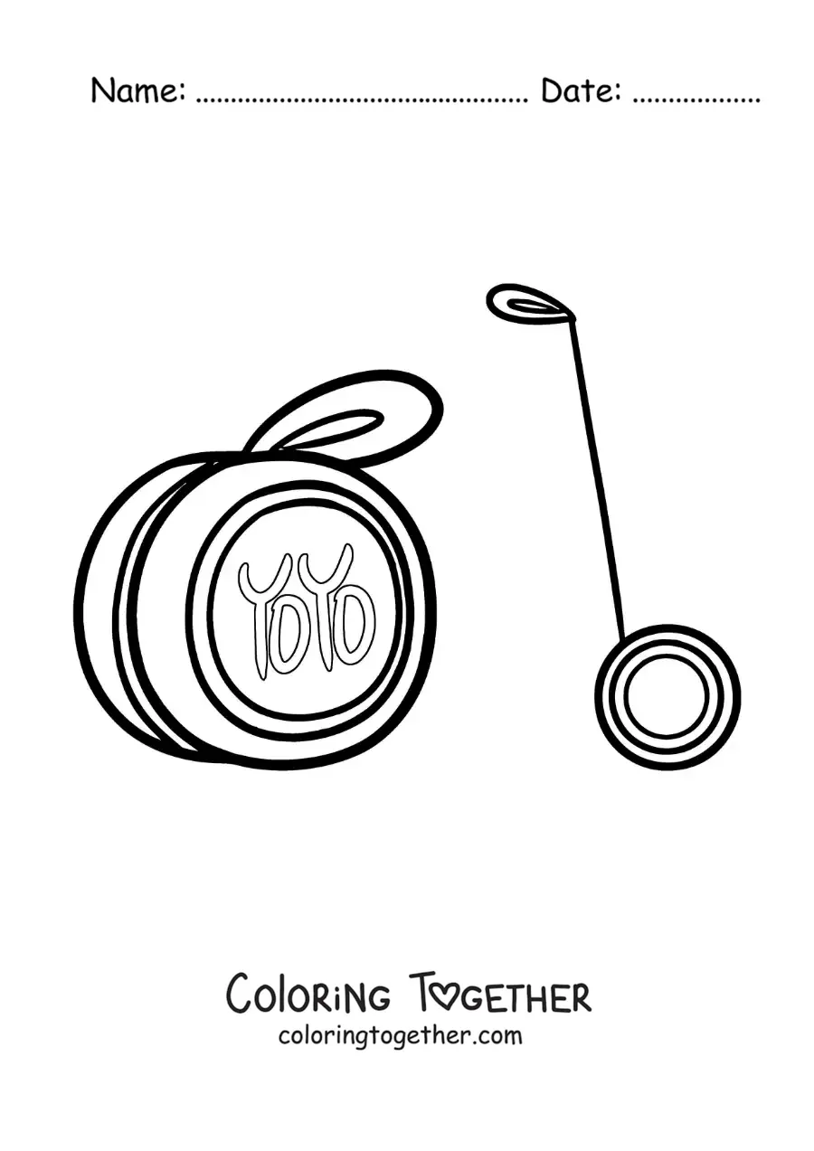 Coloring page of an easy yo-yo