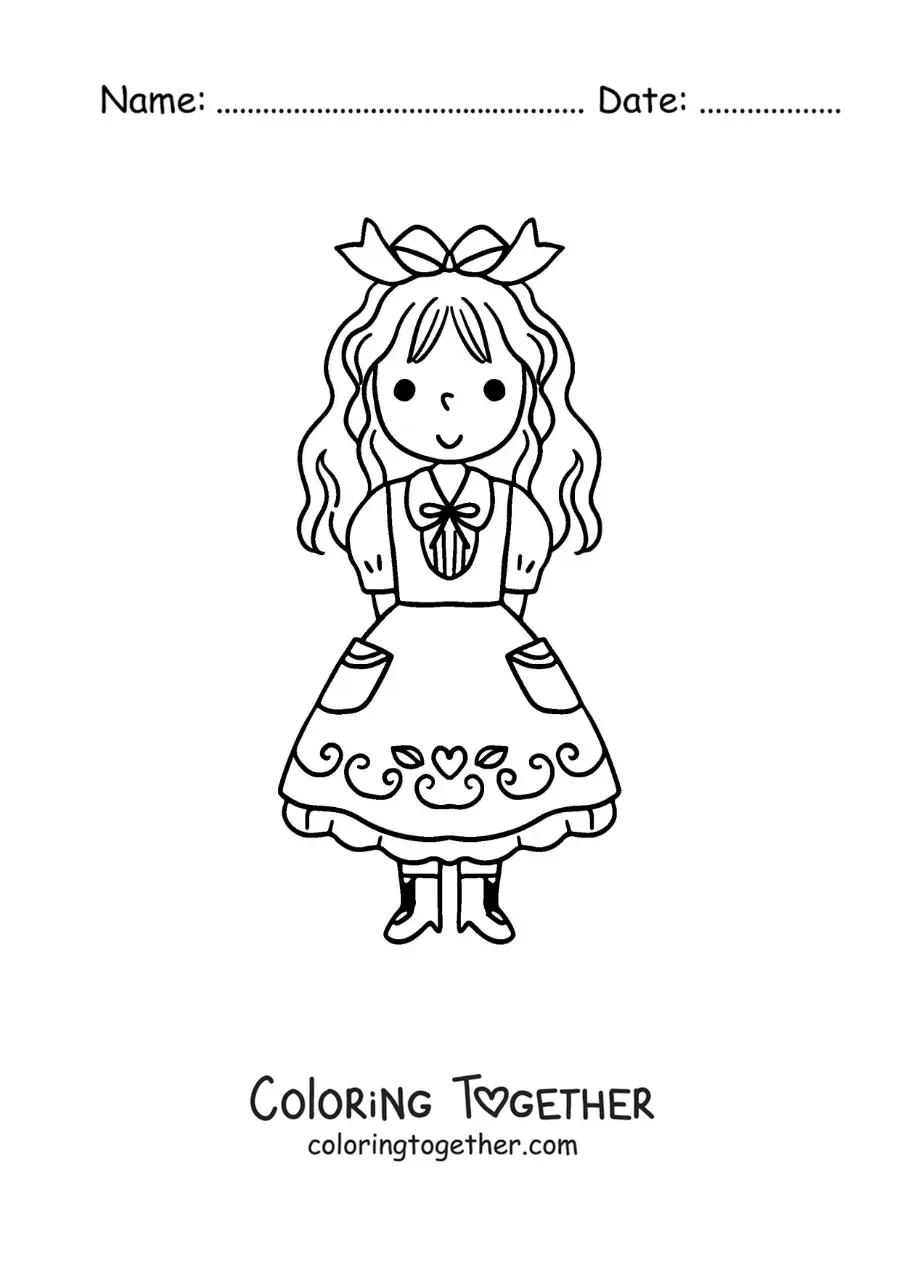 Coloring page of Goldilocks