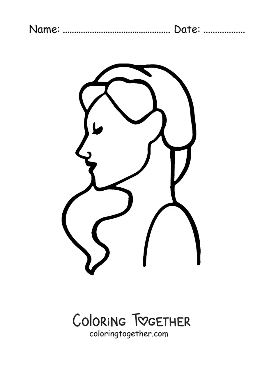 Coloring page of the woman symbol of Virgo