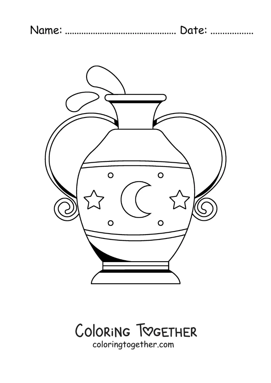 Coloring page of an easy water vessel