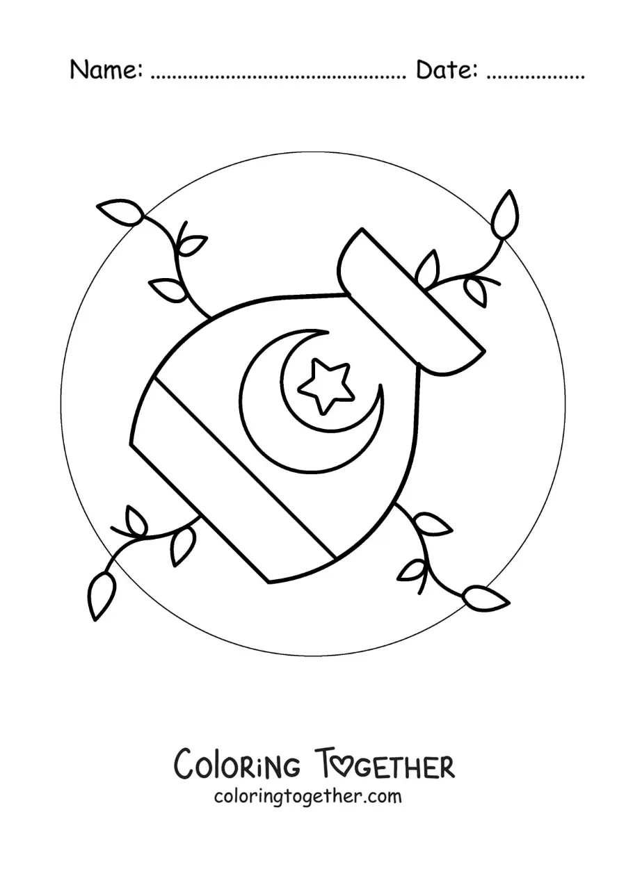 Coloring page of an Aquarius vessel