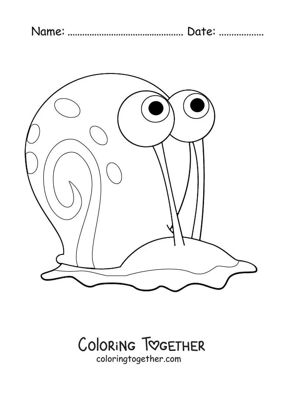 Coloring page of Gary