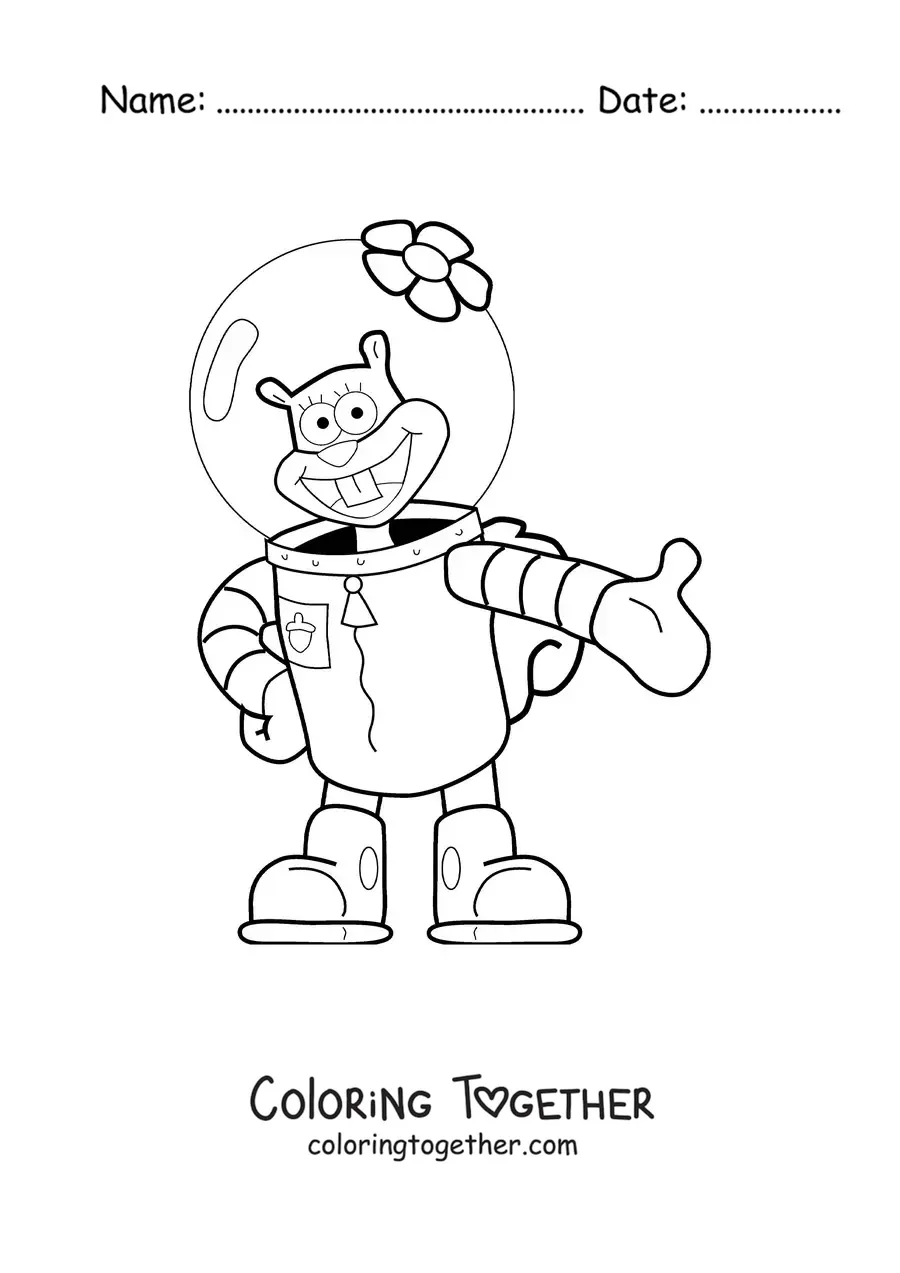 Coloring page of Sandy