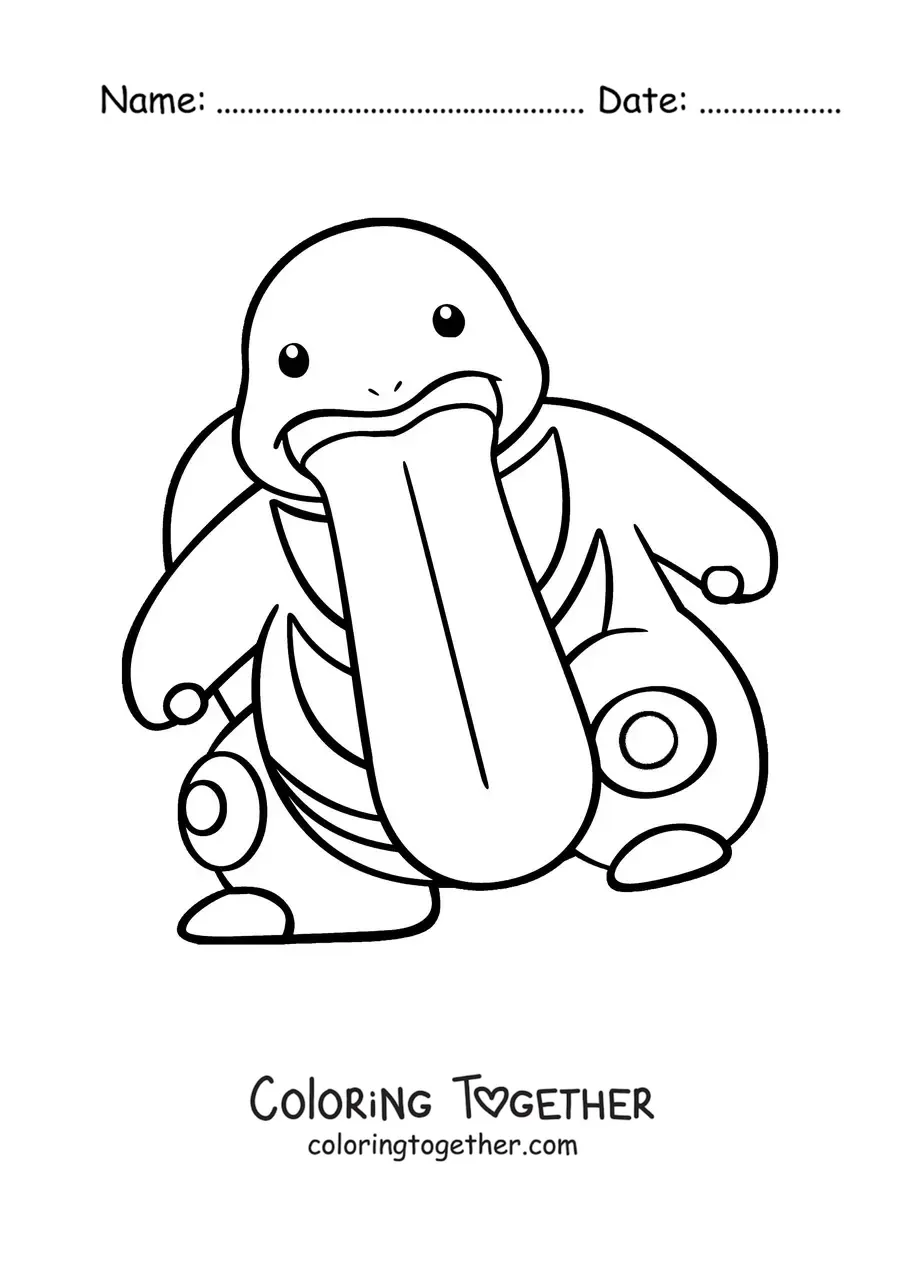 Coloring page of the Pokemon Lickilicky