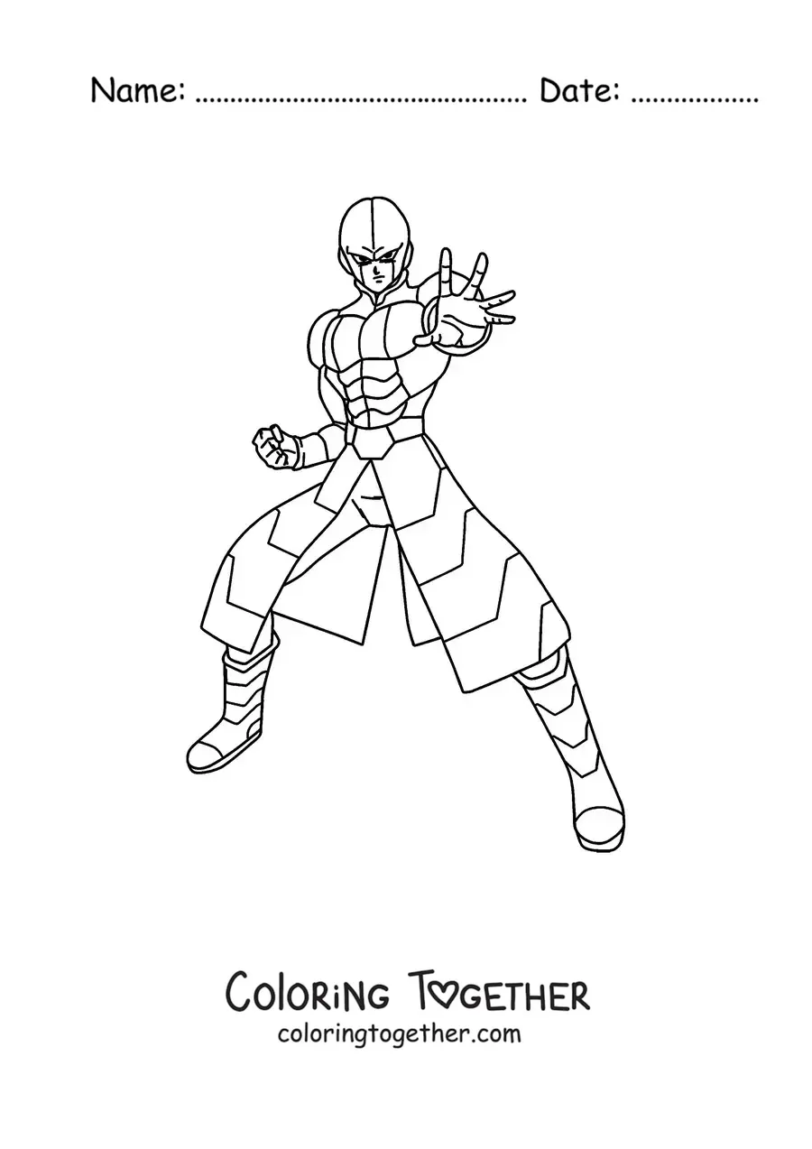 Coloring page of Hit from Dragon Ball