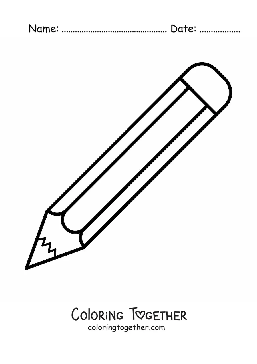 Coloring page of a simple pencil