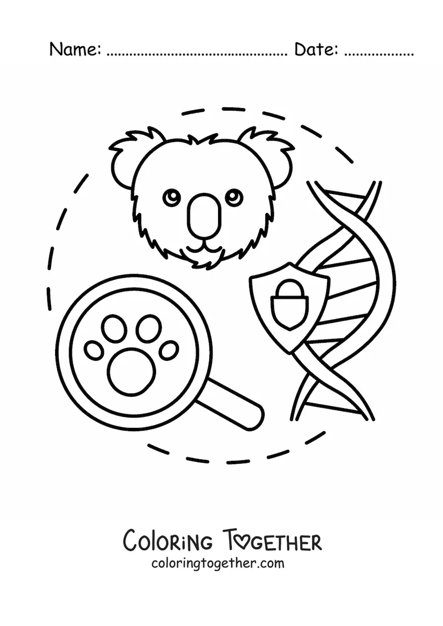 Coloring page of conservation genetics