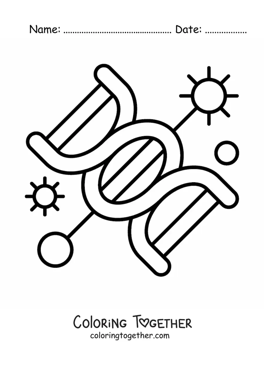 Coloring page of DNA