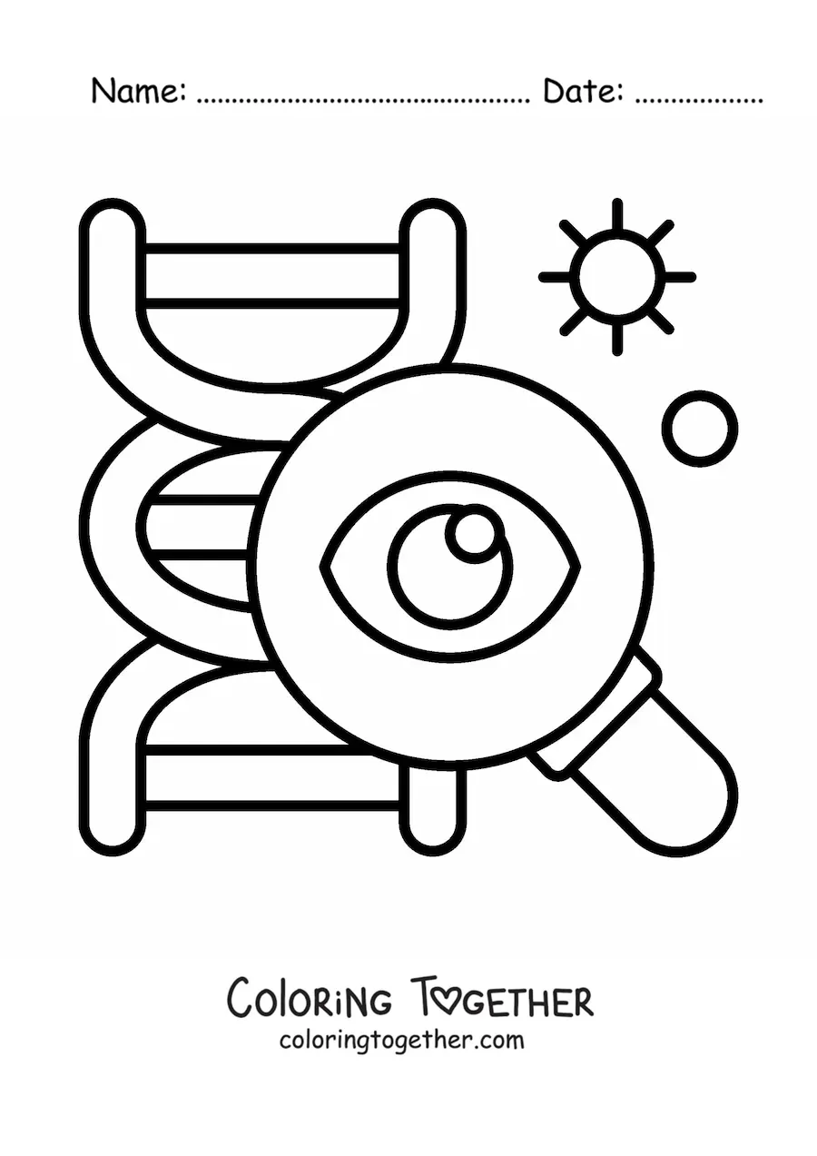 Coloring page of the genome