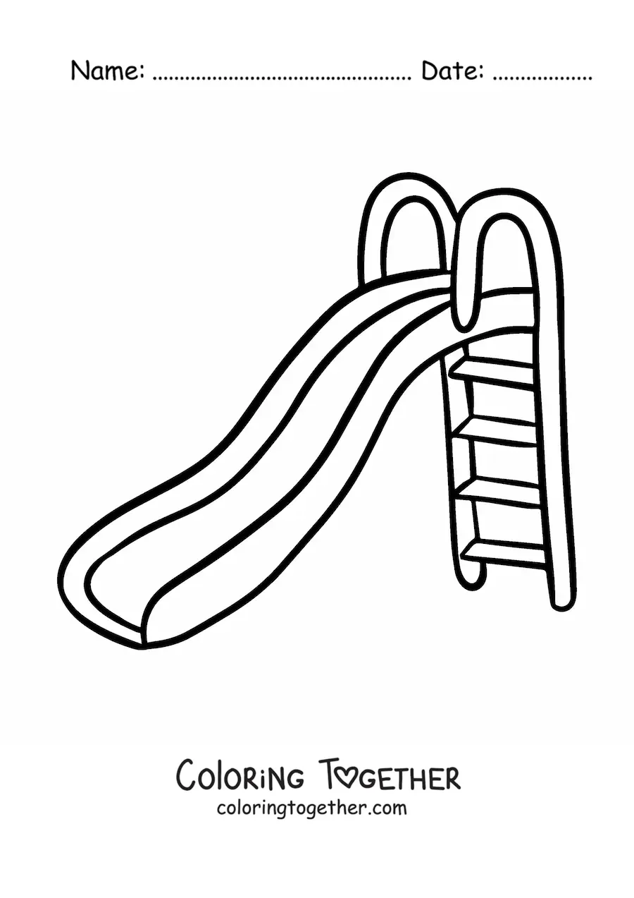 Coloring page of a slide