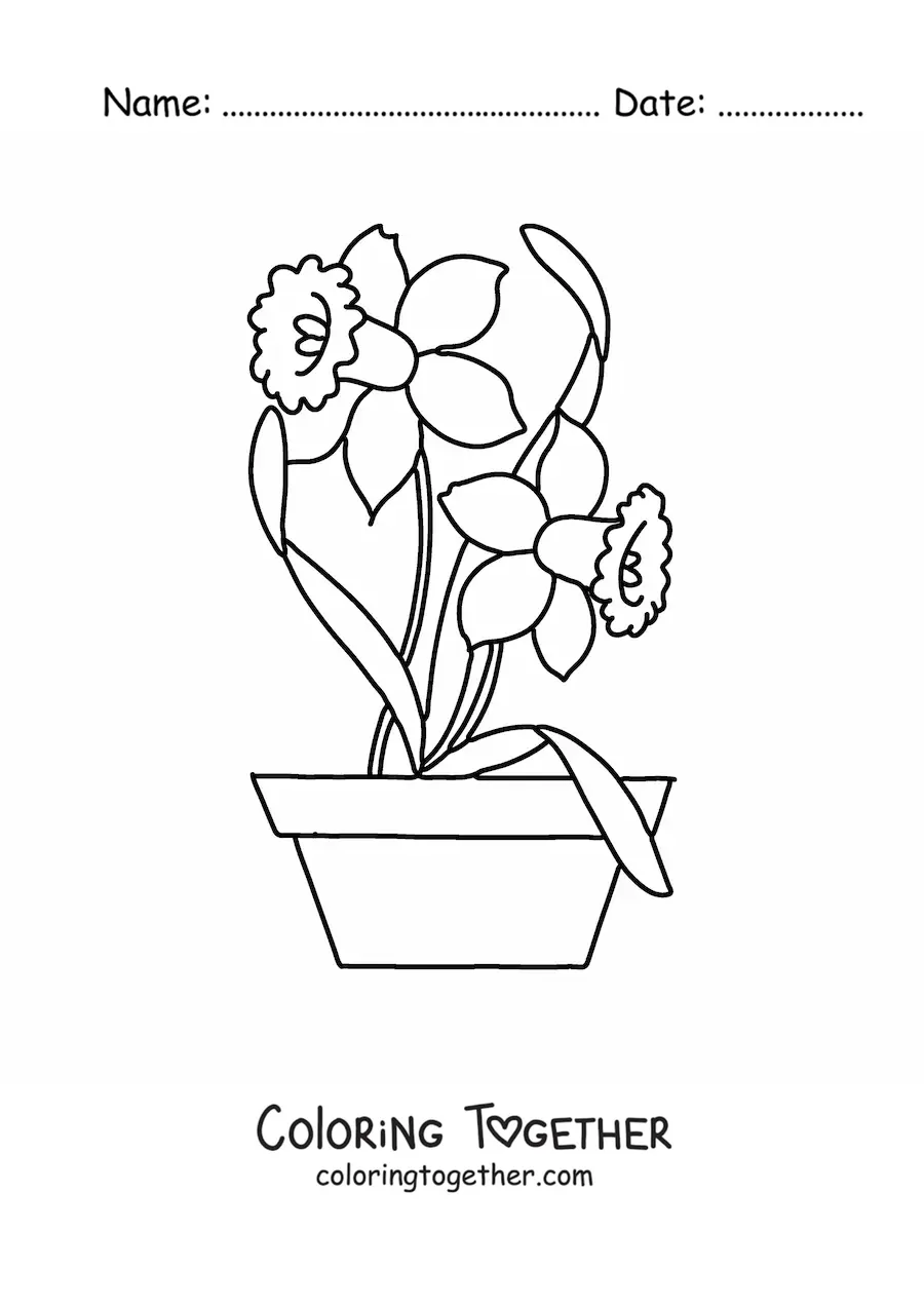 Coloring page of a May flower