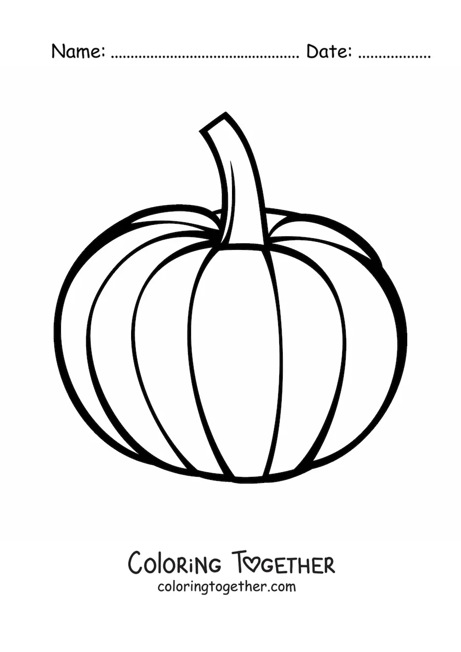 Coloring page of a big squash