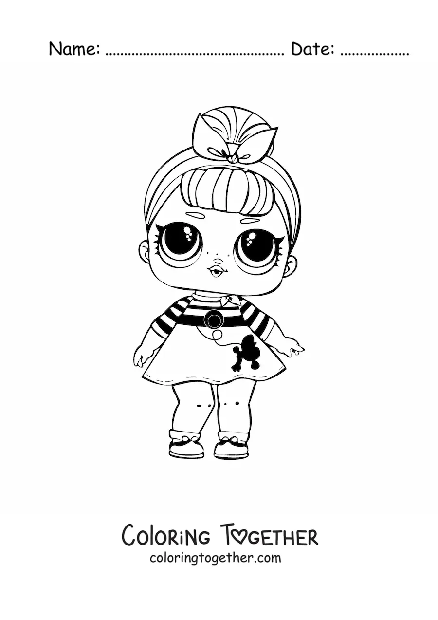 Coloring page of L.O.L. Surprise Sis Swing