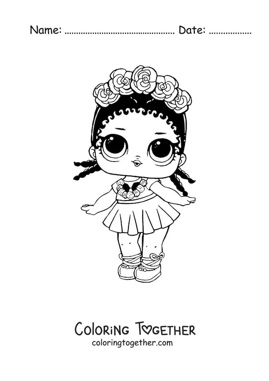 Coloring page of L.O.L. Surprise Coconut Qt