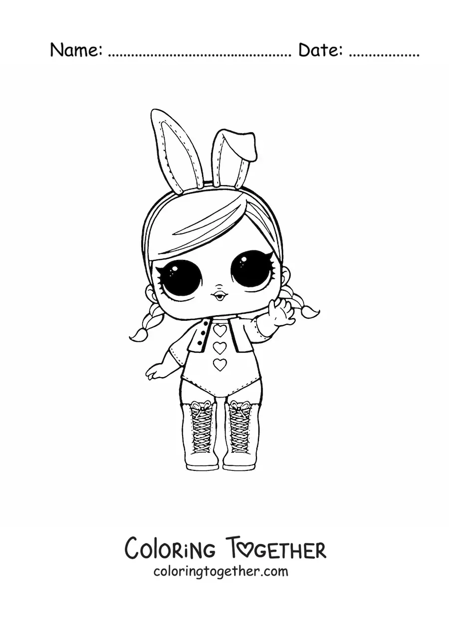 Coloring page of L.O.L. Surprise Bunny