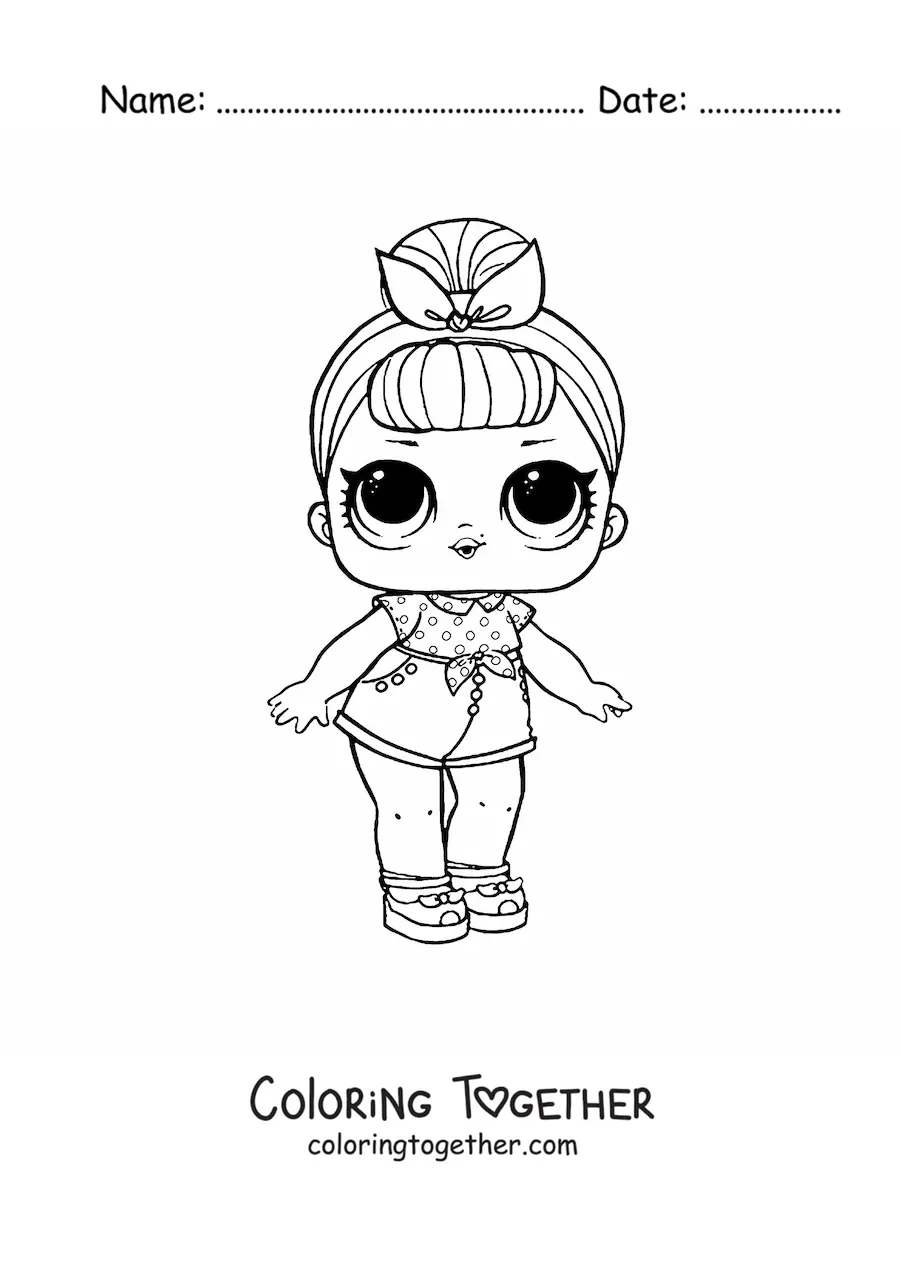 Coloring page of L.O.L. Surprise BB Bop