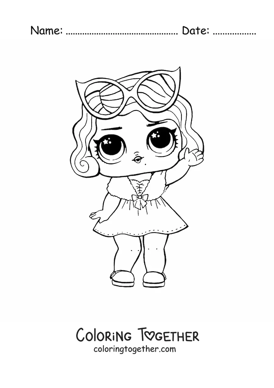 Coloring page of L.O.L. Surprise Leading Baby