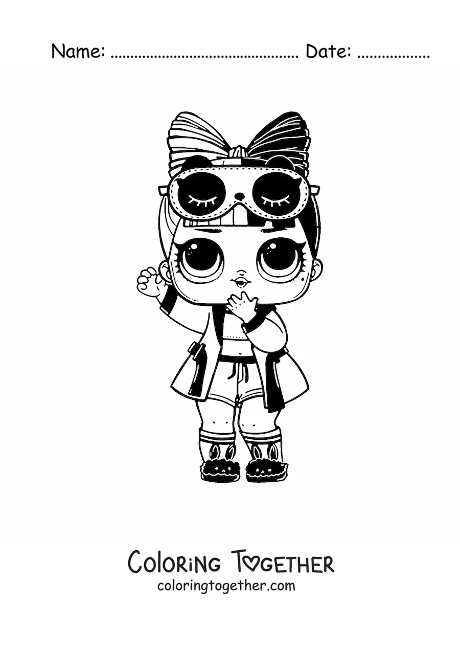 Coloring page of L.O.L. Surprise Snuggle Babe