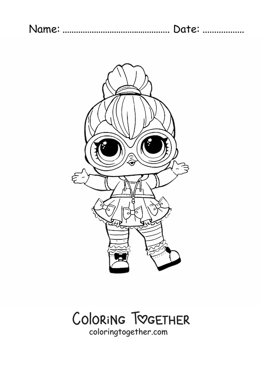 Coloring page of L.O.L. Surprise Neon Qt
