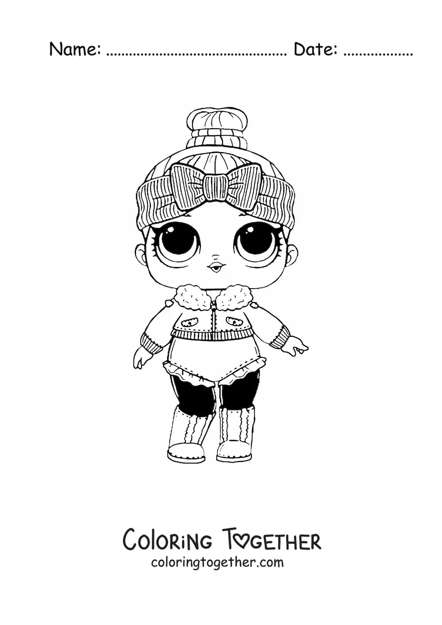 Coloring page of L.O.L. Surprise Cozy Babe