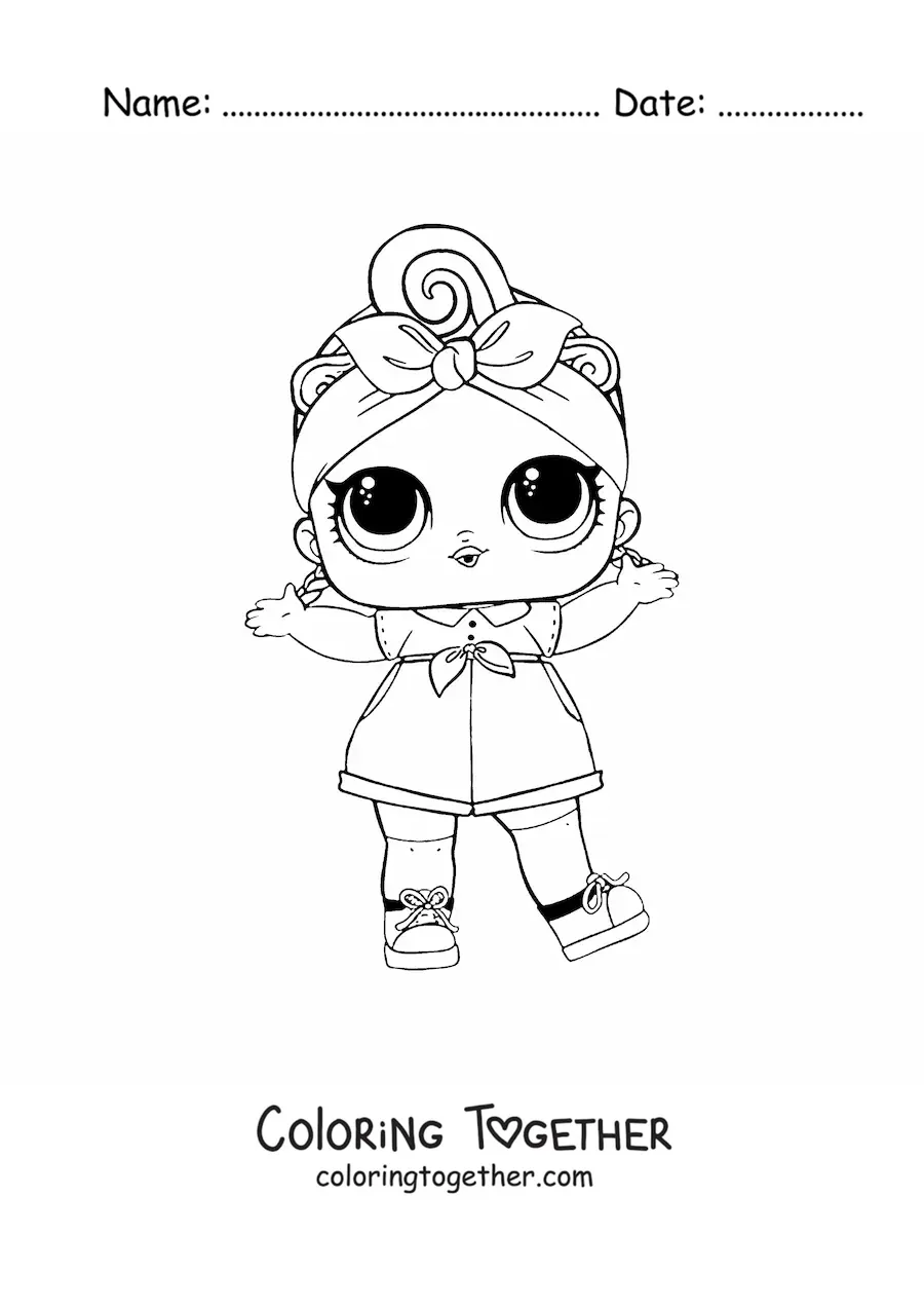 Coloring page of L.O.L. Surprise Can Do Baby