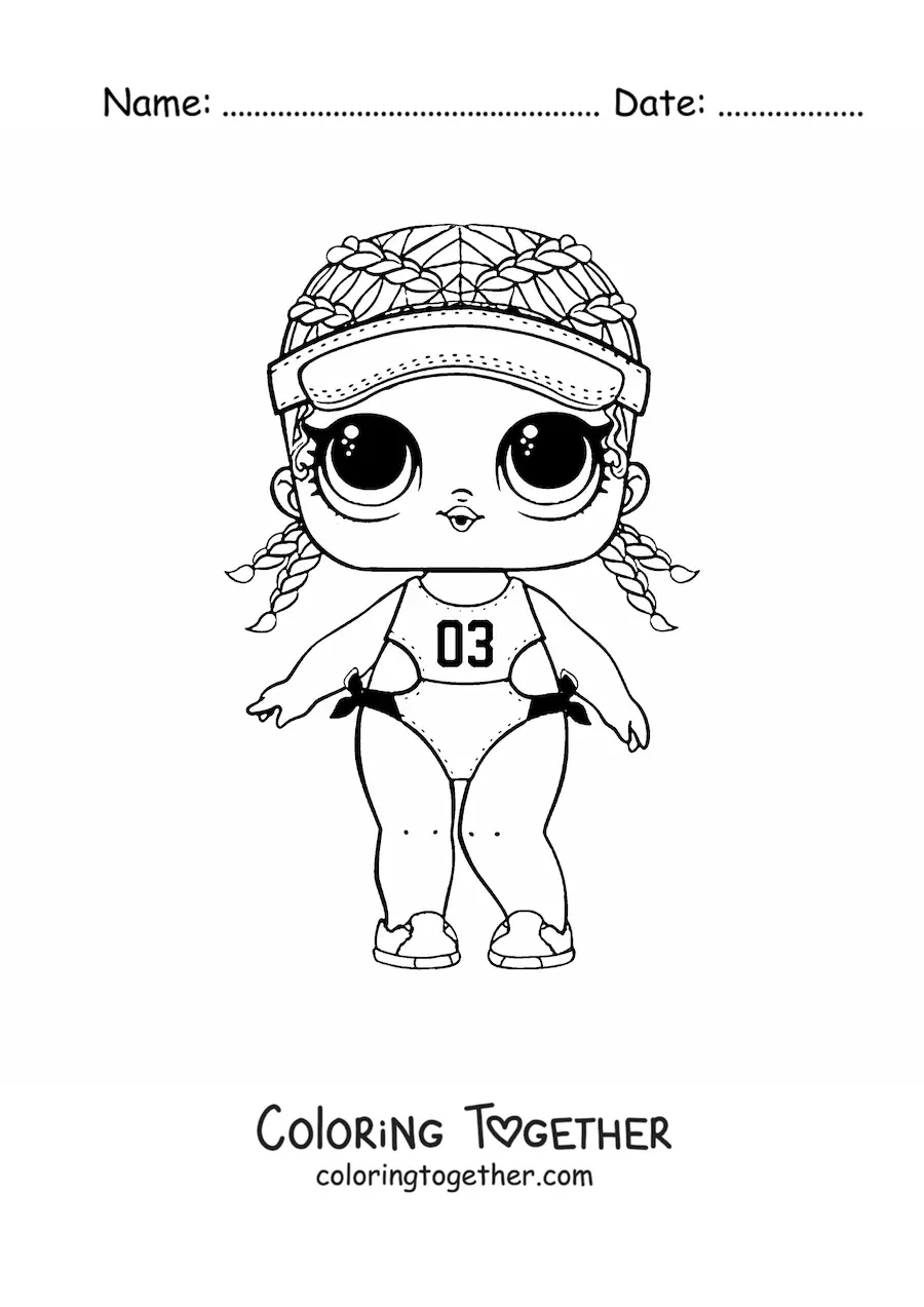 Coloring page of L.O.L. Surprise Spike