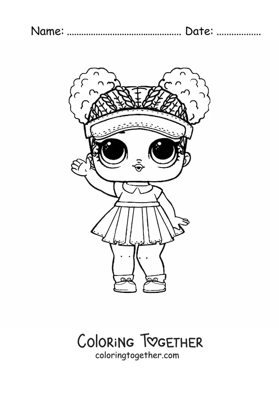 Coloring page of L.O.L. Surprise Court Champ