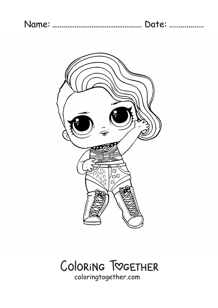 Coloring page of L.O.L. Surprise Cheeky Babe