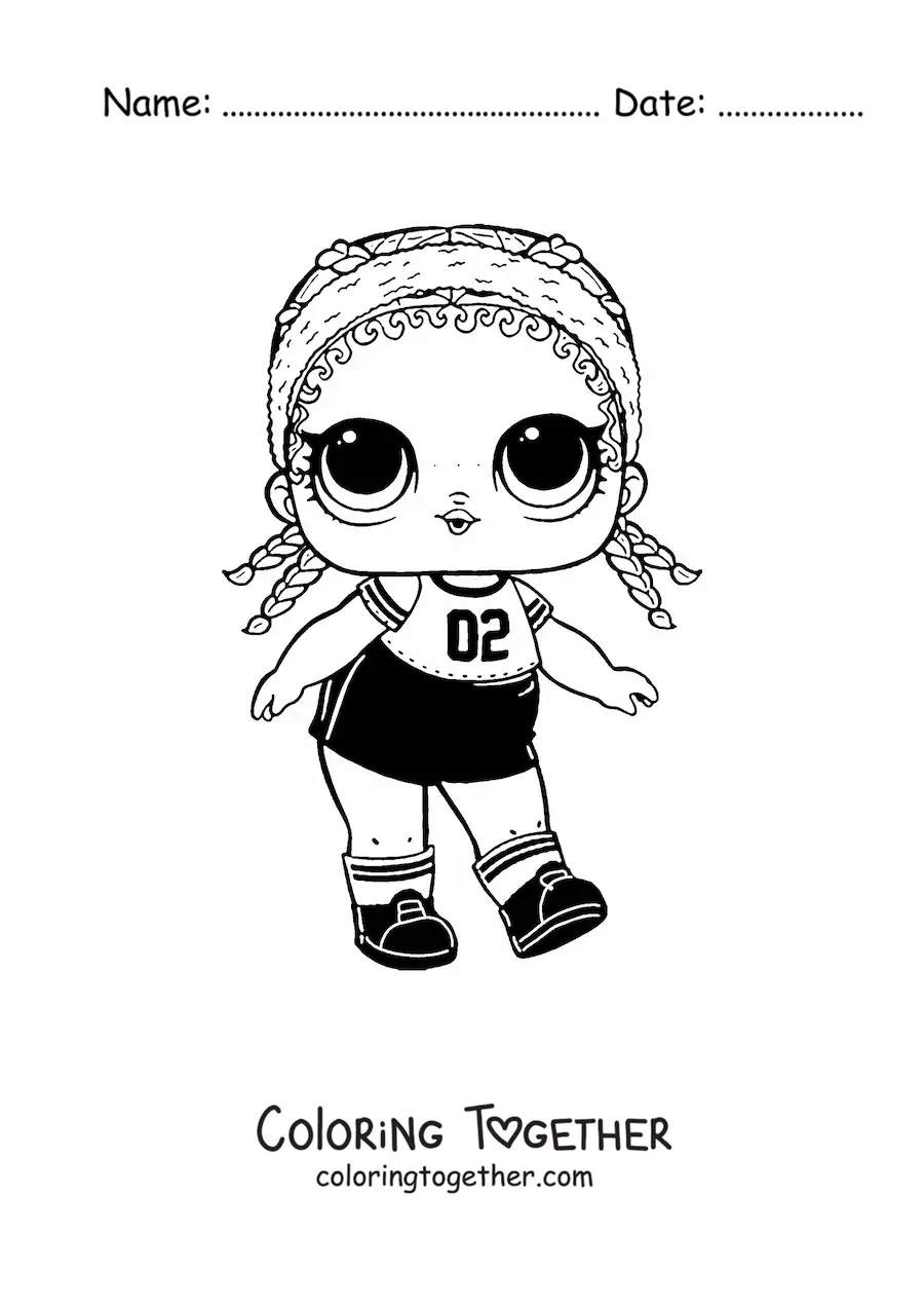 Coloring page of L.O.L. Surprise Kicks