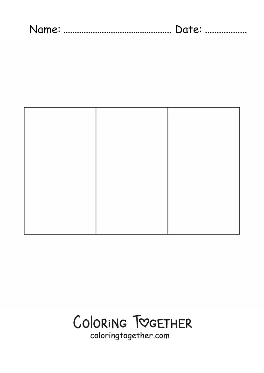 Coloring page of the horizontal flag of France